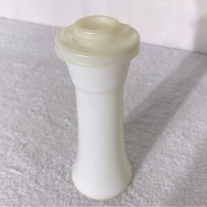 Vintage Tupperware White Hourglass Salt & Pepper Shaker